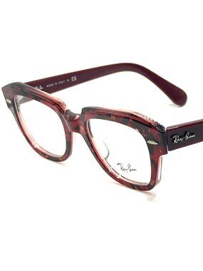 NEW RAY BAN RB 5486 STATE STREET 8097 Red Havana Women Eyeglasses 48mm 20 145